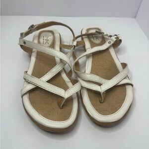 B.O.C Women's Cream Strappy Sandals Size 8